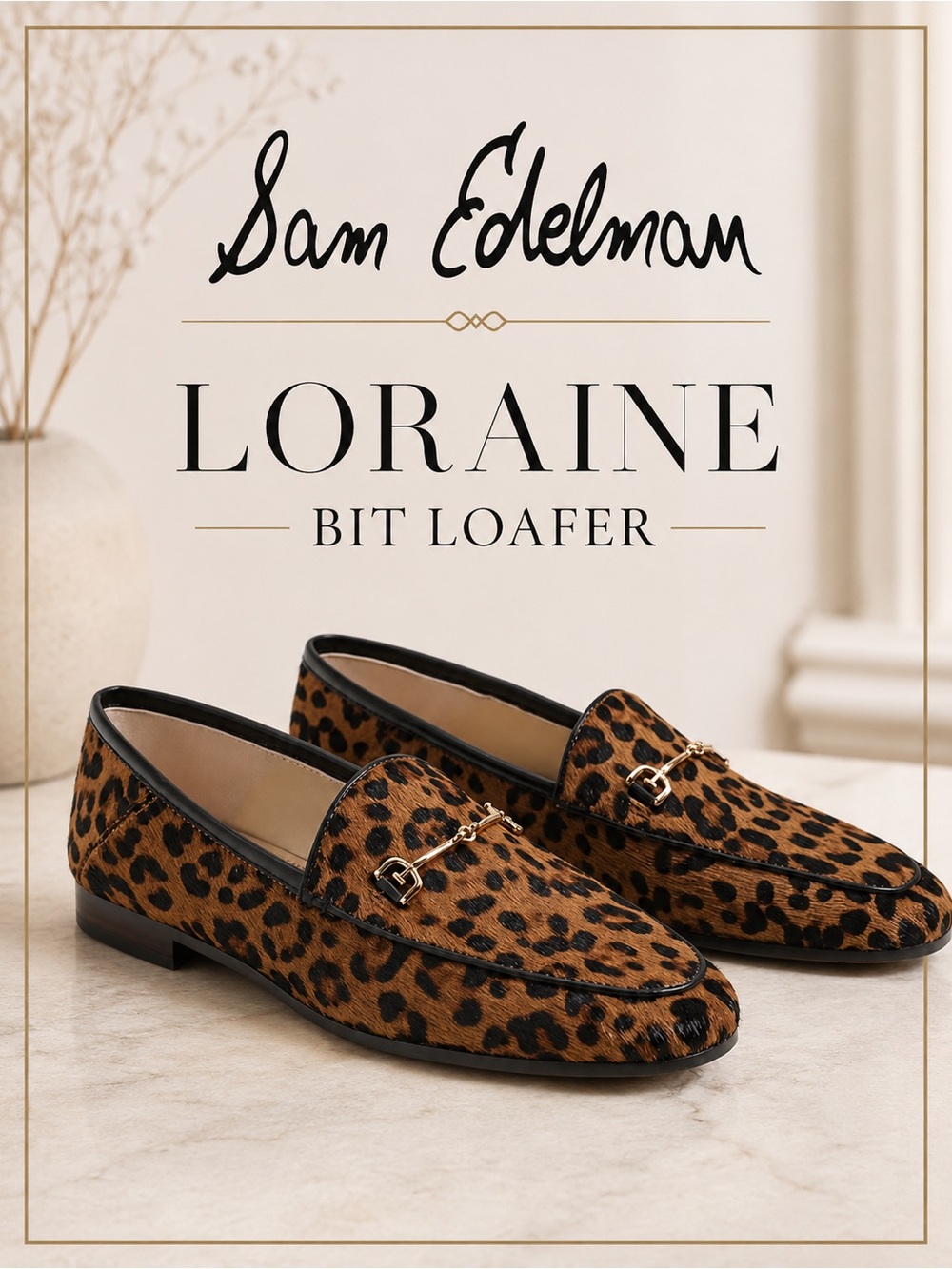 Sam Edelman Leopard Brahma Hair Leather Loraine Bit Loafer